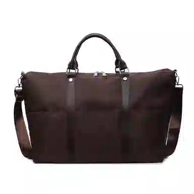 醇龙 时尚潮流百搭纯色 尼龙 旅行包 男女同款情侣款 黑色/咖啡色