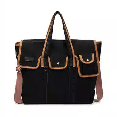 醇龙 时尚百搭方形帆撞色设计 尼龙 托特包单肩手提包 常规 男女同款情侣款 多色