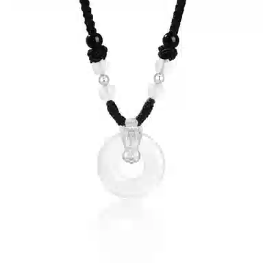 【足银999|招财貔貅】 珍·尚银 中国黄金 新中式八方来财转运珠平安扣吊坠 轻奢小众百搭高级感#好运 礼盒装生日 玉髓 项链 男女同款情侣款