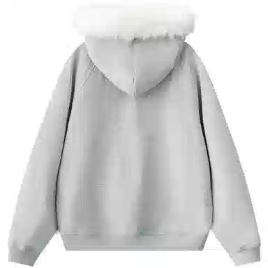 ER Minimalist Pearl Decor Hoodie Jacket