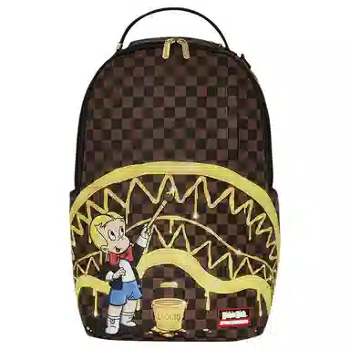 SPRAYGROUND Richie Rich Gold Sharkmouth DLXSV PVC()