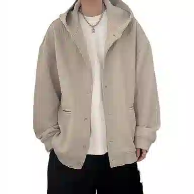 布客行 美式复古休闲连帽开衫秋季外套夹克 男女同款