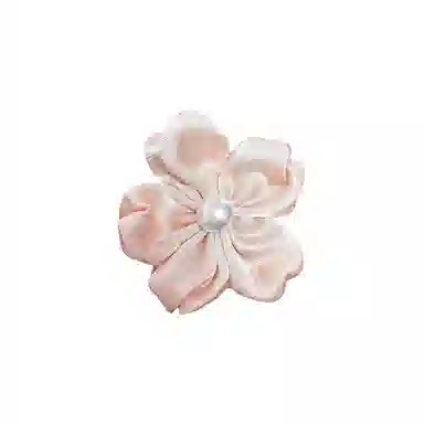 蒙妮 甜美温柔风花朵侧边刘海夹 布艺 发夹 女款