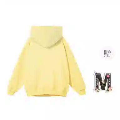 棉购 韩系卡通印花连帽上衣减龄休闲时尚潮流百搭基础款绒衫宽松卫衣 女款