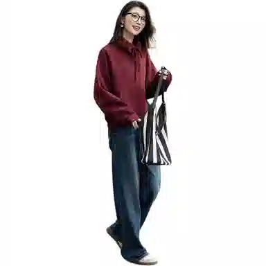 【dme】 秋季运动风博主立领抽绳小个子简约舒适纯色设计时尚百搭柔软极简主义卫衣 女款