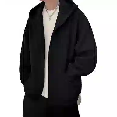 布客行 美式复古休闲连帽开衫秋季外套夹克 男女同款