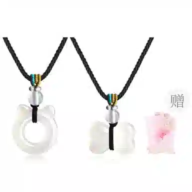 老凤祥 可爱猫咪 新中式国风显白 浪漫甜蜜风 轻奢小众精致百搭时尚设计玉坠#好运 玉髓 项链 男女同款情侣款