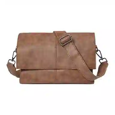 老人头 复古港风通勤简约时尚百搭斜挎包 合成革 单肩包 常规 男款 多色