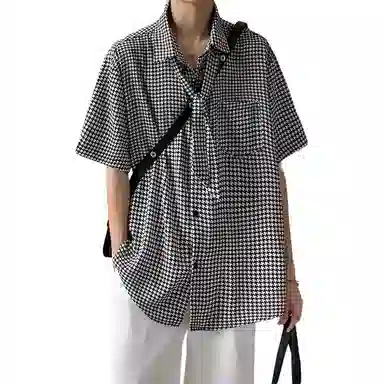 布客行 美式复古宽松大码休闲运动百搭衬衫 男女同款