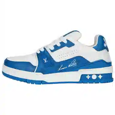 Louis Vuitton Trainer Lace-Up White Blue