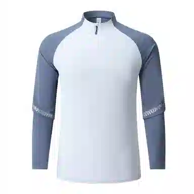 户外多场景适用速干吸湿排汗半拉链运动上健身衣 男款