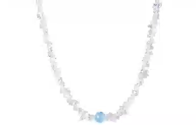 石头记 随型串珠锁骨链 轻奢小众精致透亮纯净 氛围感 优雅高级感 上班上学约会通勤百搭贵气感#好运  礼盒款 白水晶 项链 女款