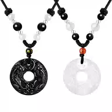 老凤祥 貔貅平安扣吊坠 新中式本命年招财纳福转运毛衣链大气中性吊坠 女朋友男朋友父亲纪念日周年礼物 玛瑙 项链 男女同款情侣款