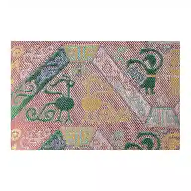 上海故事 福禄祥鸟新中式国风真丝真皮 牛皮 褶皱包手提包 女款 蜜粉色