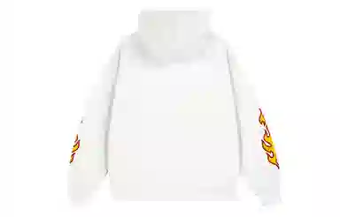 UNA RETA Flame Letter Hoodie Vintage