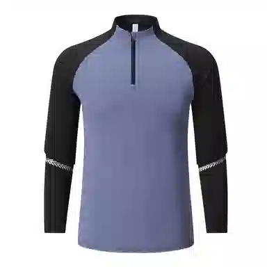 户外多场景适用速干吸湿排汗半拉链运动上健身衣 男款