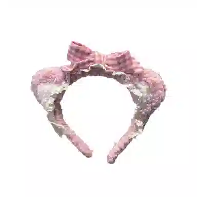 希铃 蝴蝶结猫耳朵可爱#好运 聚酯纤维 发箍 女款