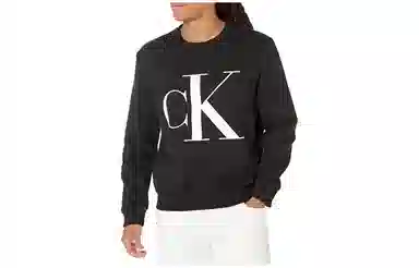 Calvin Klein Logo Crewneck Sweatshirt Black