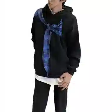 悍戈 日系文艺与学院风兼具的连帽潮流上衣卫衣 男女同款