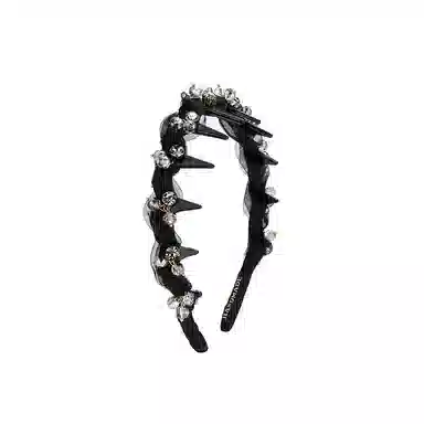 蒙妮 轻奢时尚薄纱高颅顶日常百搭 亚克力/布艺 发箍 女款