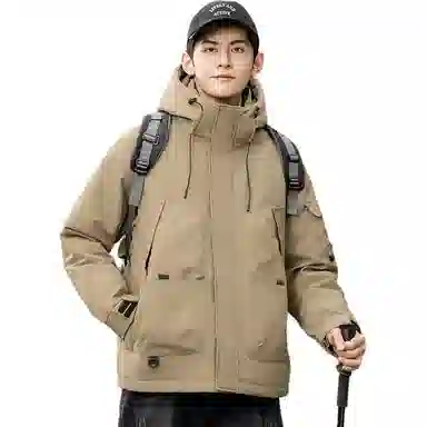 鸭鸭 新山系系列时尚户外登山休闲防寒防风冲锋衣羽绒服 男女同款