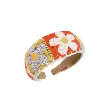 希铃 田园甜美宽边针织 涤纶 发箍 女款