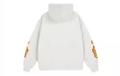 UNA RETA Flame Letter Hoodie Vintage