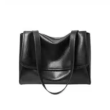 纳兰杜 复古通勤百搭休闲 牛皮拼合成革 邮差包单肩包 女款 植鞣咖色/植鞣黑色