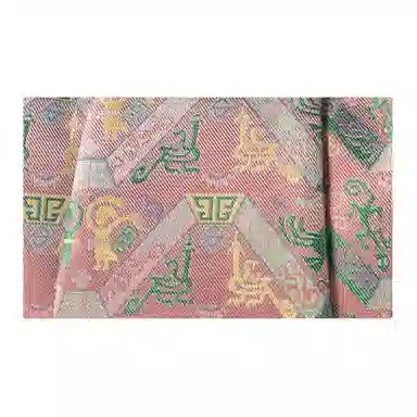 上海故事 福禄祥鸟新中式国风真丝真皮 牛皮 褶皱包手提包 女款 蜜粉色