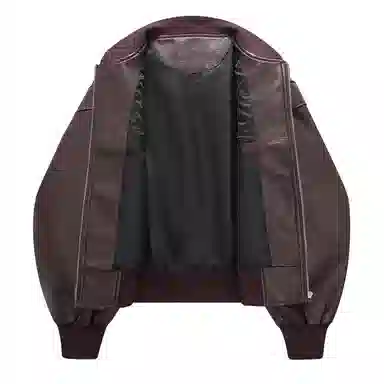 SNOW FLYING Pilot PU Leather Jacket