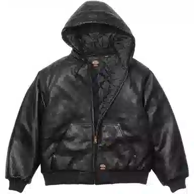 Supreme x Dickies Hooded Leather Work Jacket