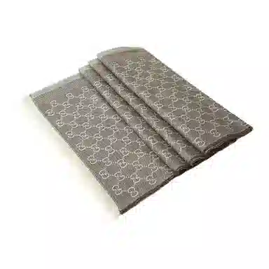 Gucci GG Wool Scarf Light Grey