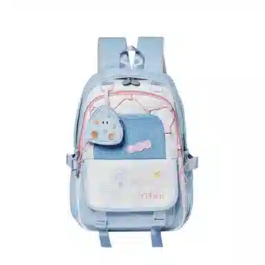 纳兰杜 书包女小学初中高中学生大容量高颜值学院风可爱百搭 织物 双肩包 大号 女款 黄色/粉色/蓝色