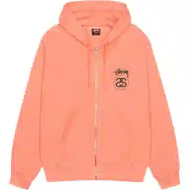 Stussy FW25 Stock Link Zip Hoodie Pigment Dyed