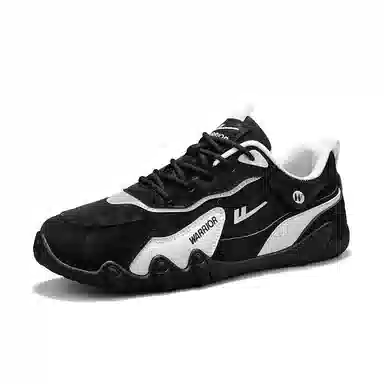 Warrior Mid Casual Sneakers Black White