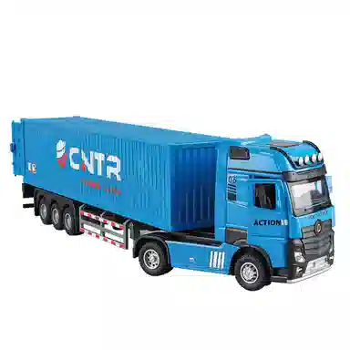 卡威 加长版合金集装箱车 超大号运输车 玩具仿真车