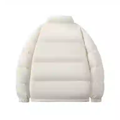 鸭鸭 经典暖冬系列 简约字母印花高级感青少年基础款拉链设计学生党好物宽松休闲百搭 防寒保暖显瘦立领羽绒服 男女同款