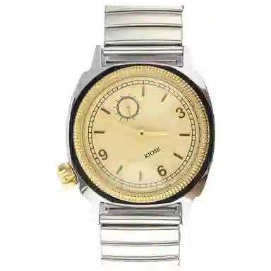 KIOSK Vintage Quartz Steel Band Gold Dial