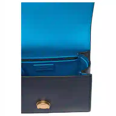 PINKO Mini Leather Shoulder Bag Blue