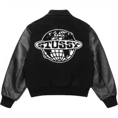 Stussy FW25 GLOBE VARSITY JACKET