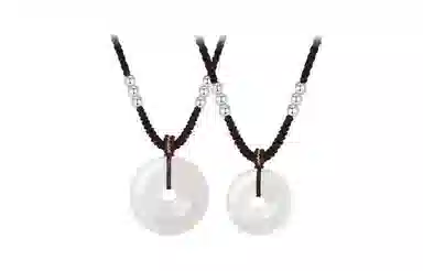 【足银纯银S999】 百利金 平安扣 平安转运吉祥纳福国潮新中式简约气质经典百搭小众设计转运珠锁骨链#好运 玉髓 项链 男女同款情侣款