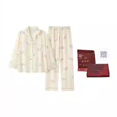静英鸾 兔子图案简约舒适可外穿家居服睡衣礼盒 女款