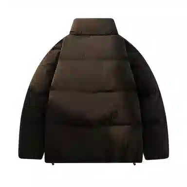 鸭鸭 经典暖冬系列 简约字母印花设计感青少年基础款立领拉链纯色套头学生党好物宽松休闲百搭 防寒保暖显瘦羽绒服 男女同款