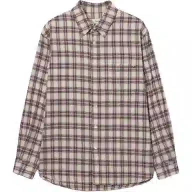 Dunst UNISEX CHECK FLANNEL SHIRT SOFT PINK