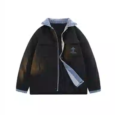 鸭鸭 字母宽松翻领长袖羽绒服 女款