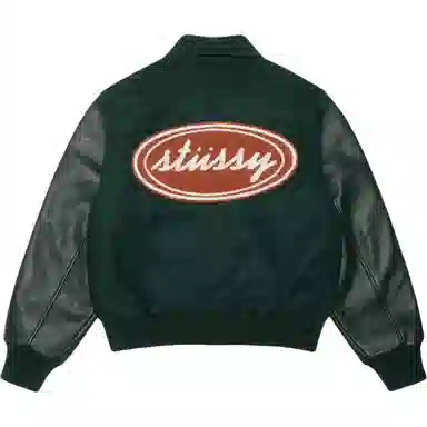 Stussy FW25 GLOBE VARSITY JACKET