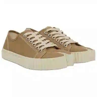 Maison Margiela Tabi Low Canvas Sneakers Light Brown