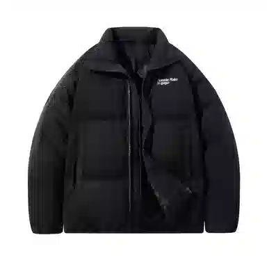 鸭鸭 美拉德风加厚保暖鸭绒休闲宽松立领无帽无性别面包服暗黑羽绒服外套 男女同款