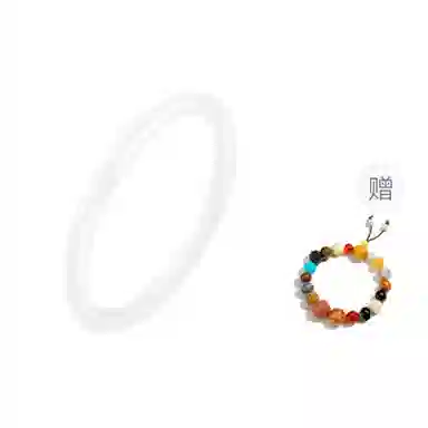 中国黄金 珍·尚银 白月光荔枝冻 国潮小众 新中式古色古香显白水润玉镯饰 清透淡雅 玉髓  女生 手镯 女款 礼盒