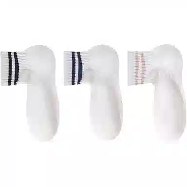 二三二三 纯白薄款撞色条纹高弹不勒脚舒适柔软抗菌防臭防滑健身瑜伽运动袜日常通勤简约时尚百搭短袜中筒袜 女款